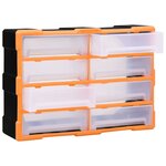 vidaXL Organisateur multi-tiroirs avec 8 grands tiroirs 52x16x37 cm