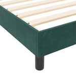 Cadre de Lit vidaXL Vert Foncé 140x190 cm Velours