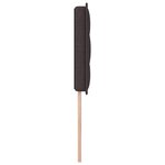 Tête de lit design lignes marron foncé 90 cm en tissu