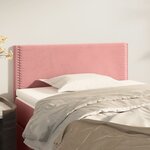vidaXL Tête de lit Rose 100x5x78/88 cm Velours