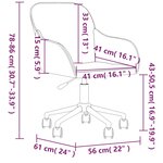 Chaise fauteuil siège pivotante de bureau informatique étude velours bleu 02_0024092