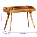 vidaXL Bureau 115 x 50 x 85 cm Bois solide de Sesham