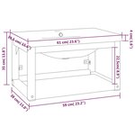 vidaXL Cadre de lavabo de salle de bain vasque à encastrer Noir Fer