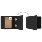 vidaXL Table de chevet Noir 30 5x30x30 cm Bois d'ingénierie
