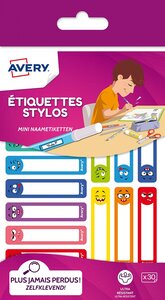 30 étiquettes stylos