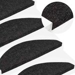 vidaXL Tapis d'escalier autocollants 15 Pièces 65x22 5x3 5 cm Anthracite