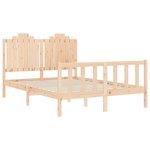 vidaXL Cadre de lit avec tête de lit 140x190 cm bois massif