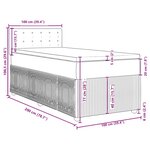 vidaXL Sommier à lattes de lit avec matelas bleu 100x200 cm