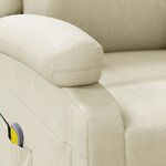 vidaXL Fauteuil de massage Crème Similicuir