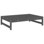 vidaXL Repose-pied de jardin 120x80 cm gris bois de pin massif