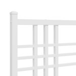 vidaXL Tête de lit métal blanc 193 cm