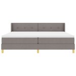 Lit avec sommiers vidaXL et matelas taupe 200x200 cm en tissu