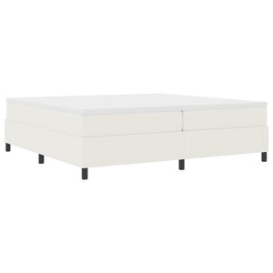vidaXL Lit Box Spring Crème 200x200 cm en Tissu Côtelé