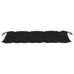 vidaXL Banc de jardin pliable avec coussin 118 cm Bambou