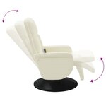 vidaXL Fauteuil inclinable de massage avec repose-pieds crème velours