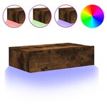 vidaXL Meuble TV avec éclairage LED chêne fumé 60x35x15 5 cm