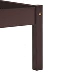 vidaXL Cadre de lit sans matelas marron foncé pin massif 120x200 cm