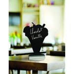 Ardoise de Table SILHOUETTE Socle Alu Forme Glace SECURIT
