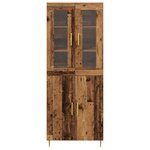 vidaXL Buffet en bois ancien 69.5x34x180 cm en bois reconstitué
