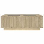vidaXL Table basse avec LED infini chêne sonoma 116x69x40 cm