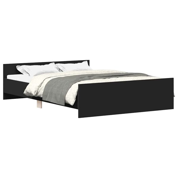 vidaXL Cadre de lit sans matelas noir 140x190 cm