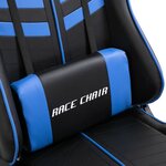 vidaXL Chaise de jeu Bleu Similicuir