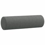 vidaXL Canapé 2 places avec oreillers gris foncé 140 cm tissu