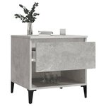 vidaXL Table d'appoint Gris béton 50x46x50 cm Bois d'ingénierie