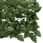 vidaXL Écran de balcon avec feuilles vert foncé 400x100 cm