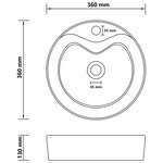 vidaXL Lavabo de luxe avec trop-plein Rose mat 36x13 cm Céramique