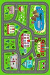 Tapis enfant Circuit de voiture 100 x 160 cm - Vert