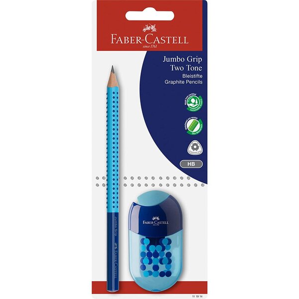 Kit d'écriture jumbo grip two tone faber-castell