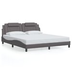 vidaXL Cadre de lit sans matelas gris 180x200 cm similicuir