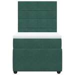 vidaXL Sommier à lattes de lit avec matelas Vert foncé 90x190 cm