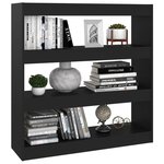 vidaXL Bibliothèque/Séparateur de pièce Noir 100x30x103 cm