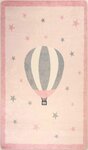 Tapis enfant MONGOLFIERE 120 x 160 cm - Rose
