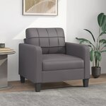 vidaXL Fauteuil Gris 60 cm Similicuir