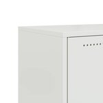 vidaXL Meuble TV blanc 68x39x43 5 cm acier laminé à froid