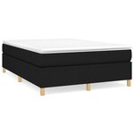 vidaXL Cadre de lit sans matelas noir 140x190 cm tissu