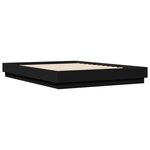 vidaXL Cadre de lit avec LED sans matelas noir 160x200 cm