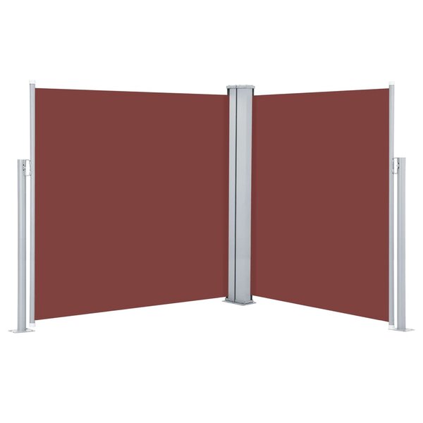 vidaXL Auvent latéral rétractable Marron 140x600 cm