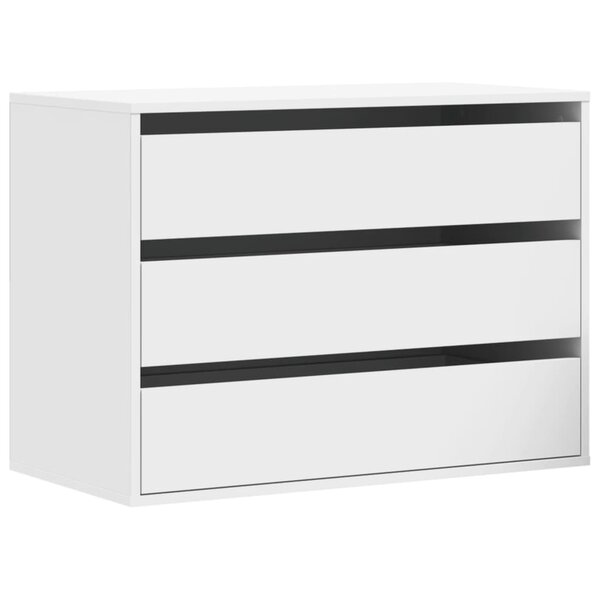 vidaXL Commode d'angle blanc 80x41x58 cm bois d'ingénierie