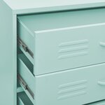 vidaXL Commode Vert menthe 80x35x101 5 cm Acier