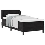 Lit à ressorts vidaXL avec matelas Noir 90x190 cm Velours