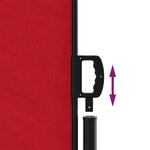 vidaXL Auvent latéral rétractable rouge 160x600 cm