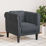 vidaXL Fauteuil gris foncé velours