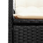 vidaXL Ensemble à manger de jardin coussins 5Pièces Noir Résine tressée