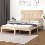 vidaXL Cadre de lit bois massif 135x190 cm double