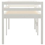 vidaXL Lit haut Blanc 90x200 cm Bois de pin massif