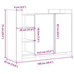 vidaXL Buffet chêne fumé 100x35x75 cm bois d'ingénierie